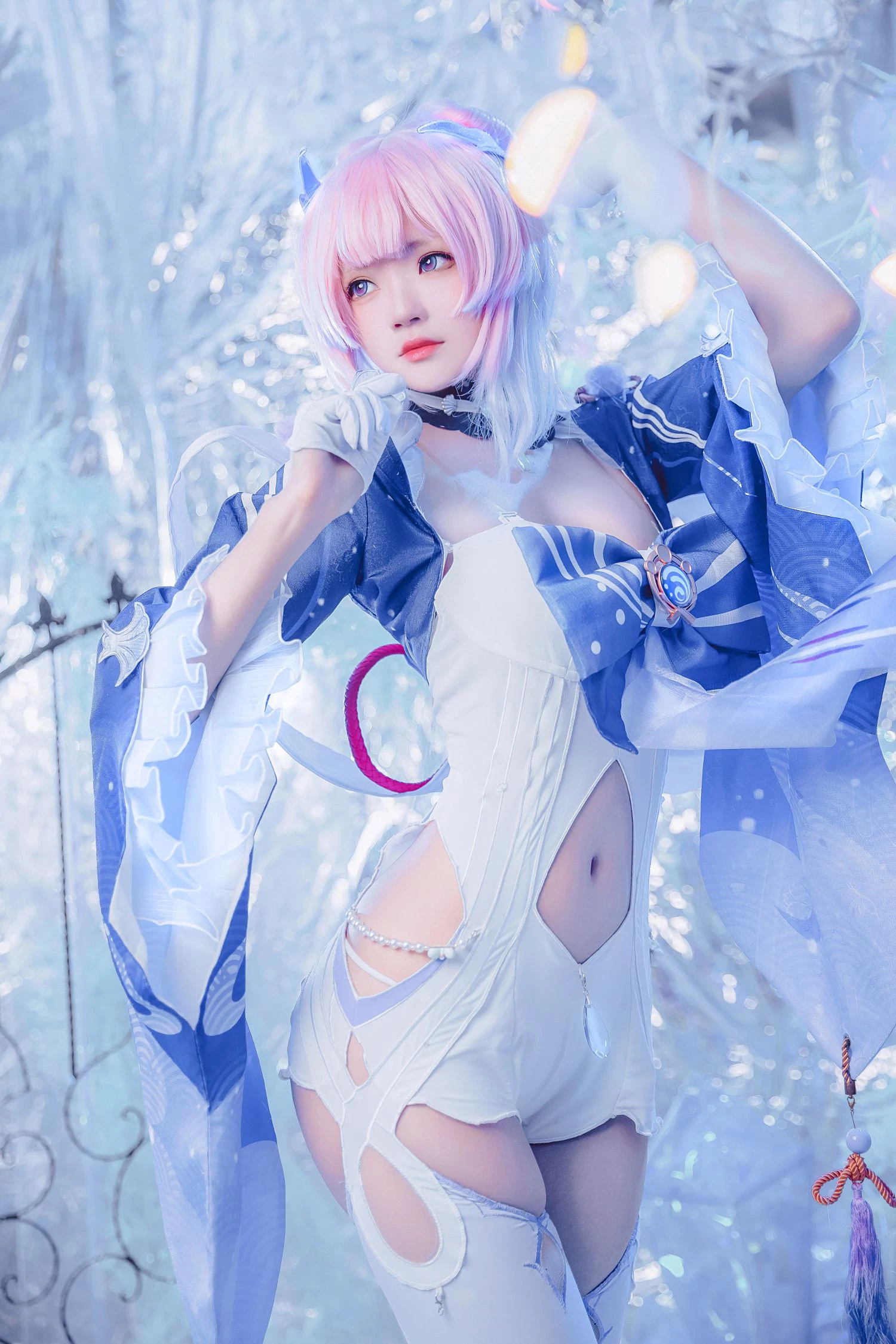 Sakura Tao Meow cosplay Cung điện san hô Biển tim trong game Genshin Impact